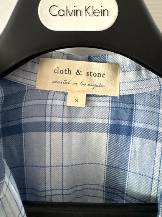 Anthropologie Cloth & Stone plaid shirt dress S